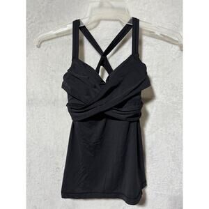 Lululemon Wrap It Up Tank Black Racerback Womens Size 6